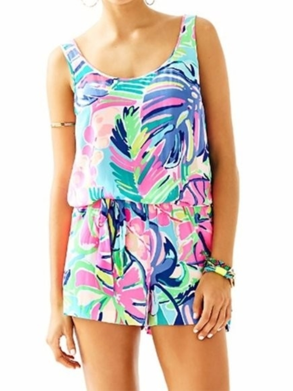 Lilly Pulitzer Rina Romper in the "Exotic Garden